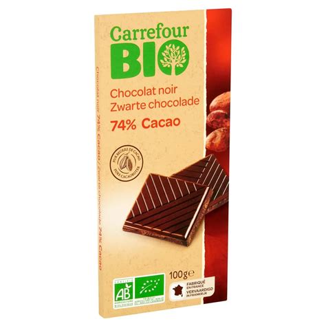 Bio Zwarte Chocolade 74 Cacao 100 G Carrefour België