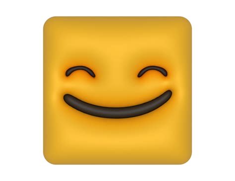 3d Square Type Blush Emoji 33536154 Png