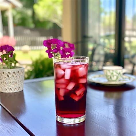 Premium Photo Delicious Hibiscus Iced Tea On Table