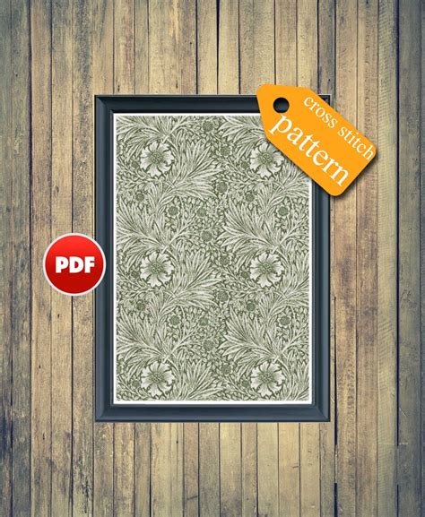 Pdf Marigold By William Morris Cross Stitch Pattern Marigold By