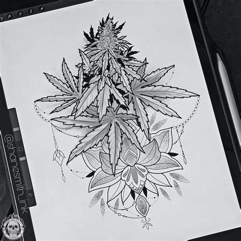 Weed Tattoos Drawings