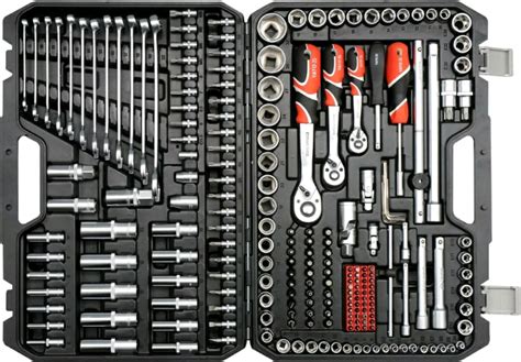 Yato Professional 216 Pcs Ratchet Socket Set 1 2 1 4 3 8 Tools Toolbox