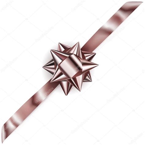 Shiny Bow With Diagonally Ribbon Stock Vector By 31moonlight31 125673312