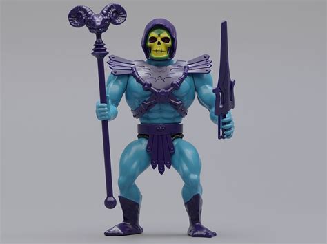 Skeletor Action Figure 3D model rigged | CGTrader