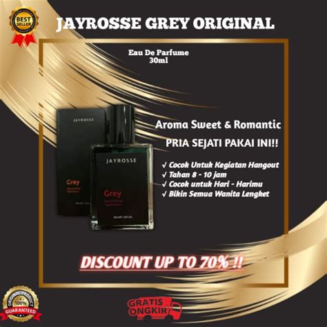 Jual Parfum Jayrosse Grey Original Eau De Parfume 30ml Shopee Indonesia