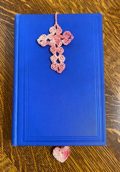 Crochet Cross Bookmark Easter Valentine S Day Baptism Christian Cross