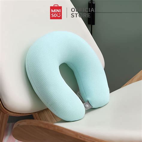 Jual MINISO Bantal Leher Travel U Shape Bantal Leher Dewasa Tidur Siang