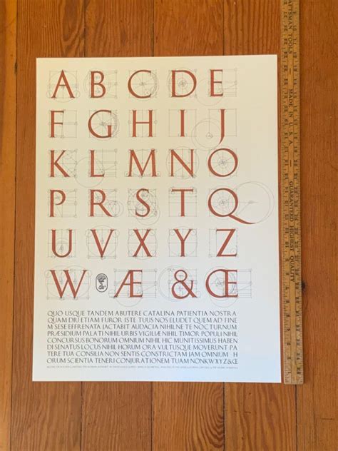 Original David Lance Goines Poster Roman Alphabet Nice Cond 4558196752