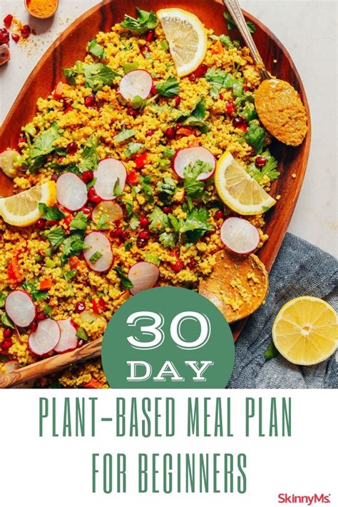 30 Day Plant Based Meal Plan For Beginners Meal Planning Plant Based