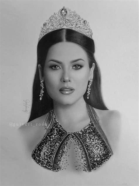 Dibujo Miss Universo Andrea Meza Crown Jewelry Fashion Pretty