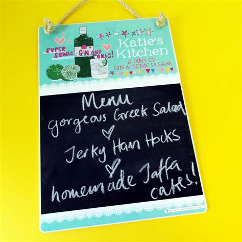 Personalised Kitchen Chalk Board By Alice Palace