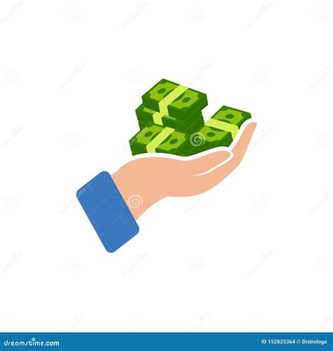 Earn Money Vector Logo Icon Design Salary Symbol Design With Hand