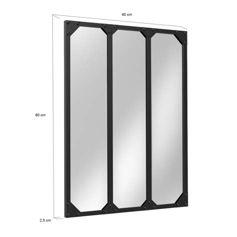 Miroir Verri Re Noir Bandes Vertical Design Industriel Id Market