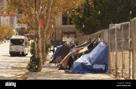 Los Angeles Usa 8th Sep 2022 Tents Housing The Homeless Line The