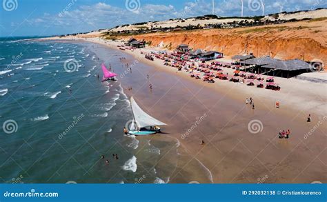 Tropical Tourism Landmark Summer Travel Canoa Quebrada Beach At