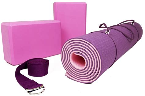 Набор для йоги EasyFit PRO фиолетовый-розовый (EF-YPVP) - коврик для ...