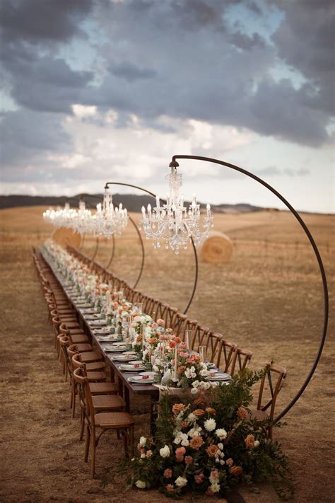 Crystal Chandeliers On Arch Supports Wedding Chandelier Wedding