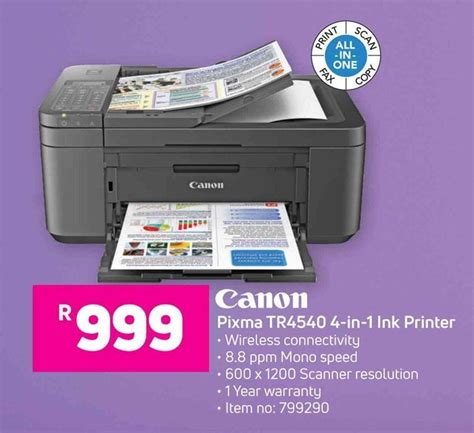 Canon Pixma Tr4540 4 In 1 Ink Printer Offer At Game