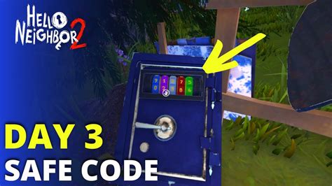 HELLO NEIGHBOR 2 Safe Code Puzzle Solution Day 3 YouTube