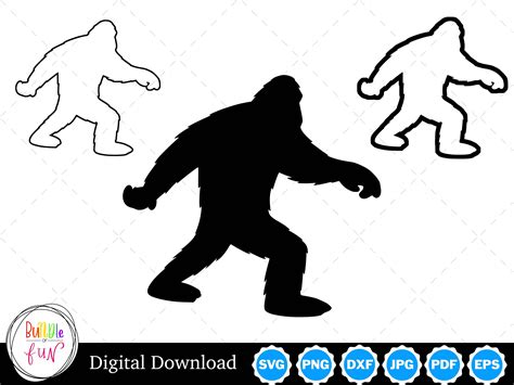 Sasquatch Silhouette Svg