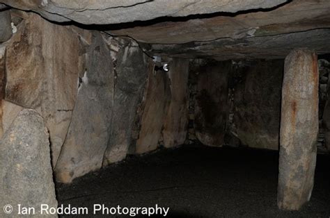 Inside Le Dehus Passage Tomb Vale Guernsey Island Painting Wallpaper