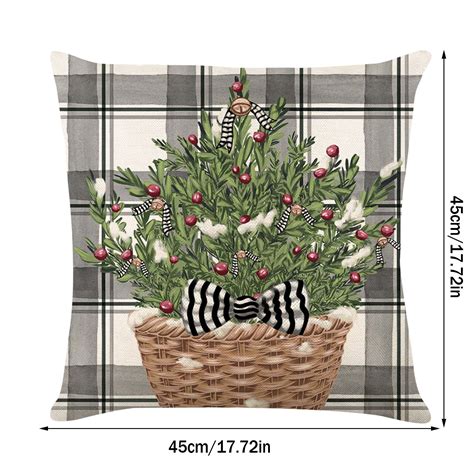 Bfsauha 1 Pcs Christmas Pillow Covers Soft Decorative Square Cushion