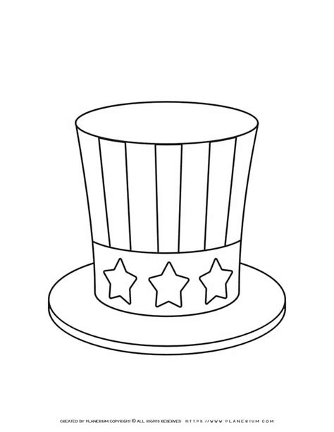 Uncle Sam Hat Coloring Pages