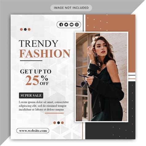 Premium PSD Trendy Fashion Instagram Post Template