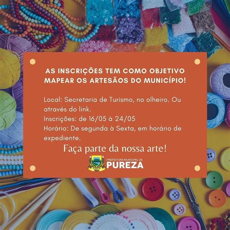 Prefeitura de Pureza Cadastro de artesão