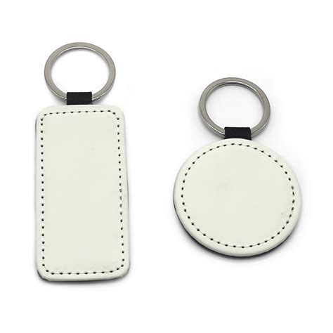 Custom Sublimation Blank Pu Leather Keychain Buy Custom Sublimation