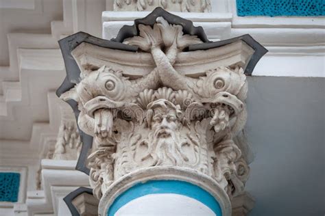 Saint Petersburg, Russia, 18.04.2019, Capital of Grotto. Neptune, Newts ...