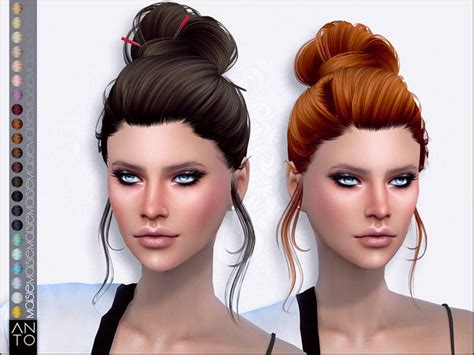 Sims 4 Cc Hair In Bun Opldog