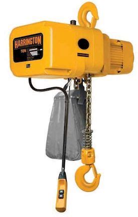 2 Ton Harrington NER Electric Chain Hoist 15 Ft Lift 14 Fpm W Chain