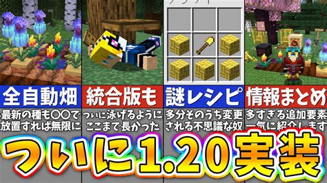 今すぐマイクラ120が来る！統合版も史上最高に嬉しすぎる必見アップデート要素を紹介！【まいくら・マインクラフト】 Youtube