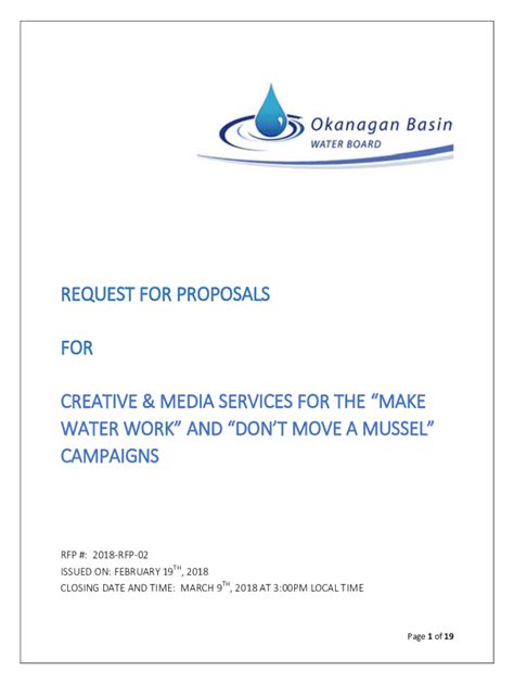 Fillable Online Creative Servicesrequest For Proposals Rfps Fax Email