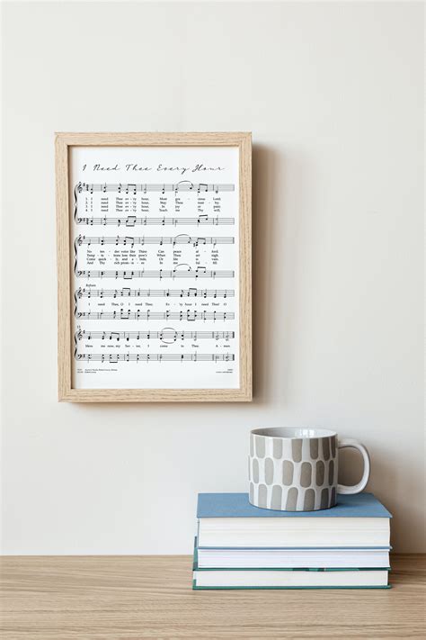 I Need Thee Every Hour Hymn Print Solfege Print Printable Hymns Hymn