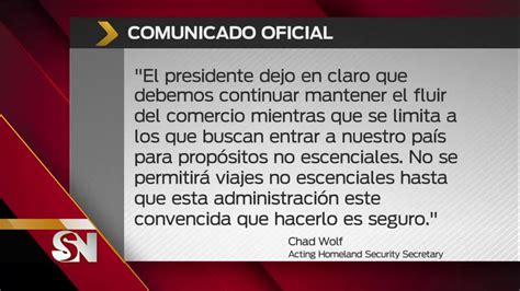 Eeuu Canadá Y México Extienden Restricciones De Viajes