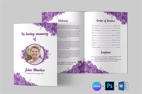 Funeral Program Template Funeral Program Template Word Funeral Program