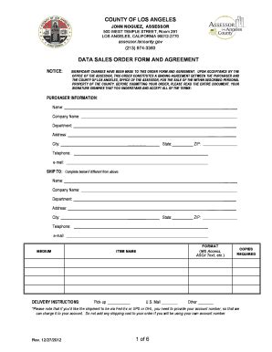 Order Form - Los Angeles County Assessor - Assessor Lacounty - Fill and Sign Printable Template ...