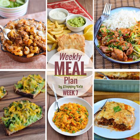 Slimming Eats Weekly Meal Plan Week 7 Slimming World Recipes