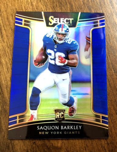 Saquon Barkley Panini Select Concourse Blue Prizm Rc