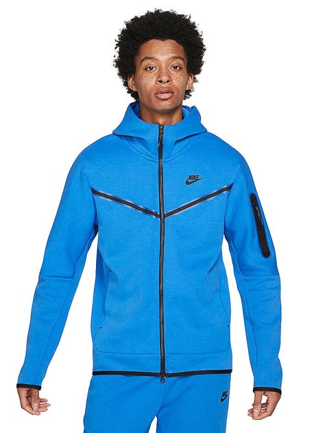 Nike Herren Kapuzenjacke Sportswear Tech Fleece Blau