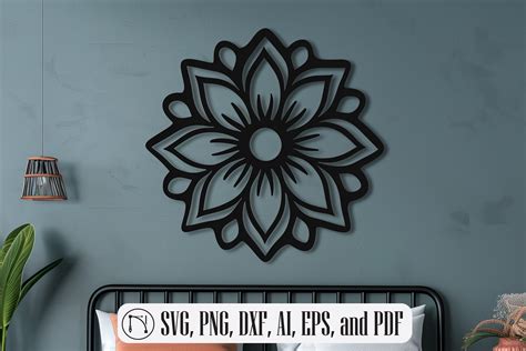 Laser Cut Mandala Flower SVG Cut File Graphic By NGISED Creative Fabrica