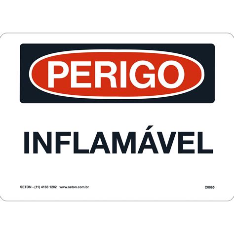 Placa Inflam Vel Sinaliza O De Perigo