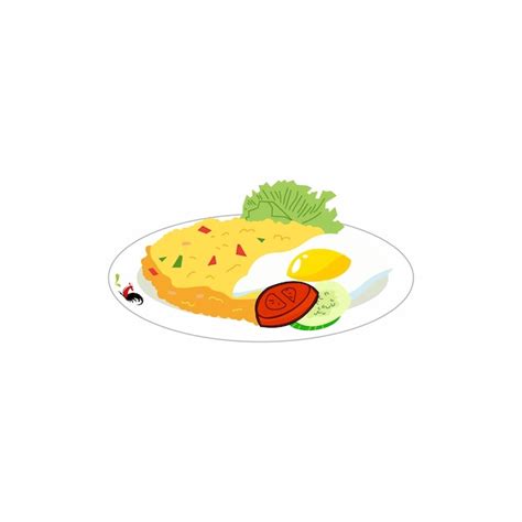 Premium Vector Delicious Indonesian Nasi Goreng Vector Food Illustration