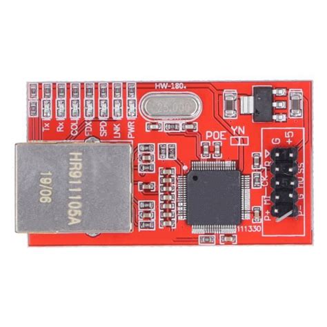 Gototop Module De R Seau Ethernet Carte Rouge W De Composants De