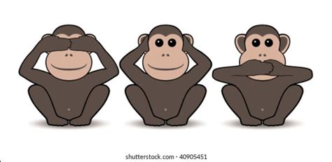 Three Wise Monkeys Stock Vector Royalty Free Shutterstock