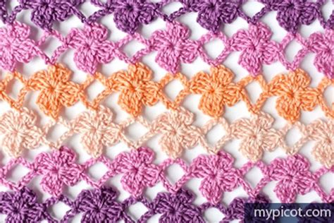 Photo Tutorial Learn A New Crochet Stitch 4 Petals Crochet Flower