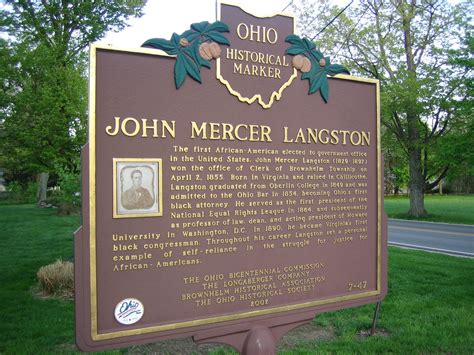 7 47 John Mercer Langston Remarkable Ohio