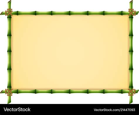 Green Bamboo Frame Royalty Free Vector Image Vectorstock